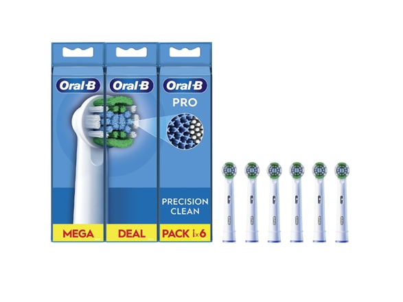 Oral-B | Precision Clean Brush Set | Eb20rx-6 | Heads | For Adults | Number Of Brush Heads Included 6 | White