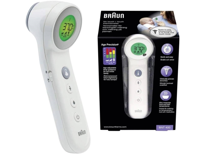 Braun BNT400, Fjärravkänning, Vit, Panna, °C, Kroppstemperatur, Yttemperatur, 0,1 ° C | N - A | GameStuff
