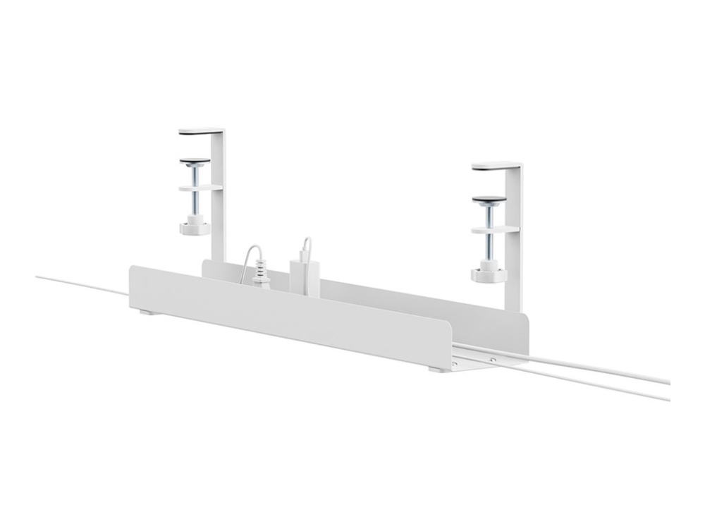 Neomounts Ads07-121Wh Cable Tray - Clamp-On Design - Universal, Cable Tray, Desk, Steel, White
