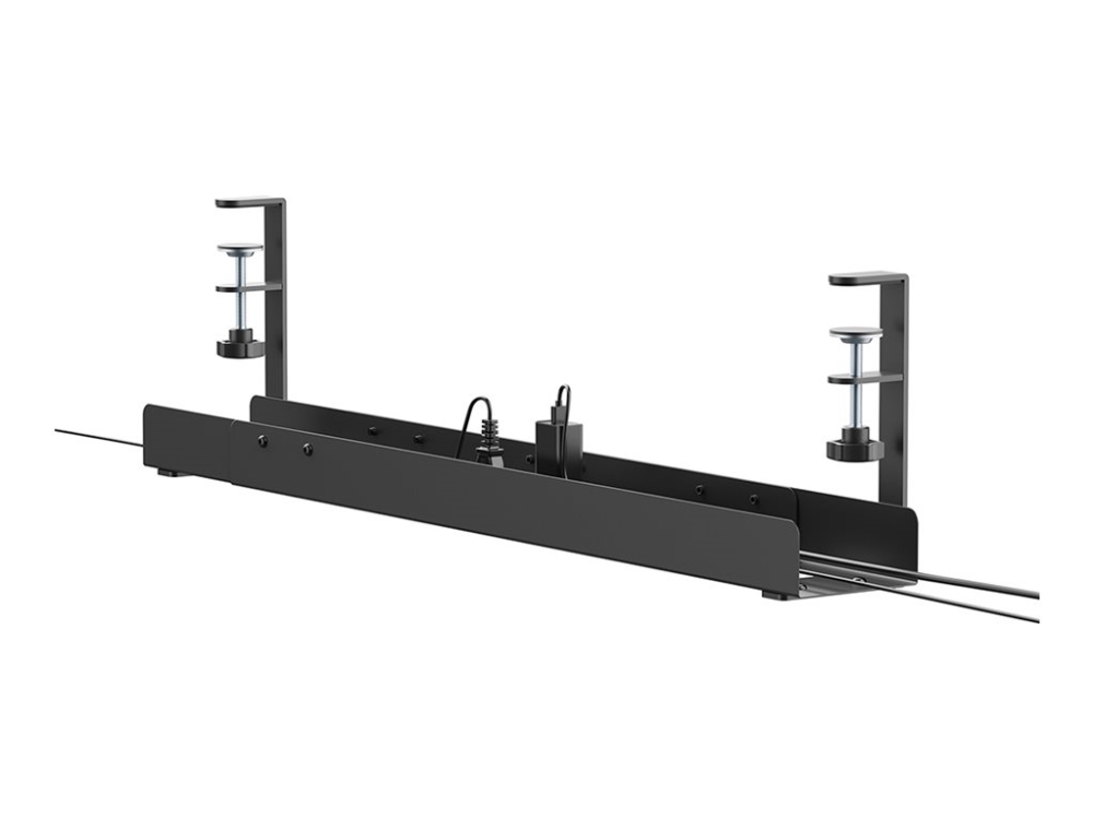 Neomounts Ads07-120Bl Cable Tray - Clamp-On Design - Universal, Cable Tray, Desk, Steel, Black