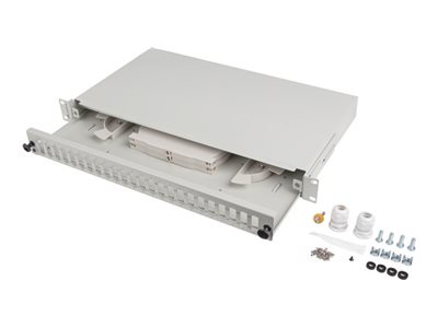 Lanberg Fiberoptisk Switch 24Xsc Duplex / 24Xlc Quad Rack 19" 1U Grå + Tilbehør