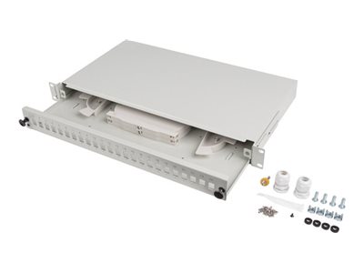 Lanberg - Patch-panel - 24 x SC simplex / 24 x LC duplex - rackmontering - SC/LC x 24 - RAL 7035, grå - 1U - 19 | Datortillbehör - Kablar & adaptrar - Nätverkskablar | GameStuff