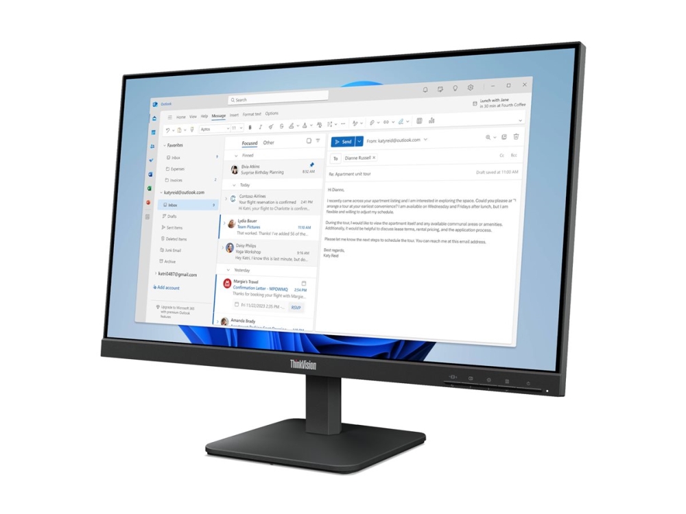 Lenovo ThinkVision S24-4e - LED-skärm - 24 (23.8 visbar) - 1920 x 1080 Full HD (1080p) @ 100 Hz - IPS - 250 cd/m² - 1300:1 - 4 ms - HDMI, VGA - korpsvart | Datortillbehör - Bildskärmar & Tillbehör - Bildskärmar | GameStuff