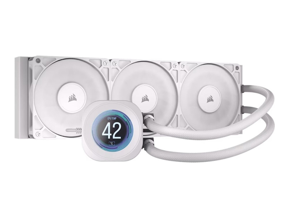 CORSAIR Nautilus 360 RS - Processors flydende kølesystem - Radiatorstørrelse: 360 mm - (for: AM5, AM4, LGA1851, LGA1700) - kobber - 120 mm - hvid