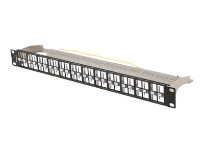 Lanberg - Patchpanel (blank) - FTP til keystone moduler - stativmonterbar - RAL 9004, sort - 1U - 19 - 48 porte