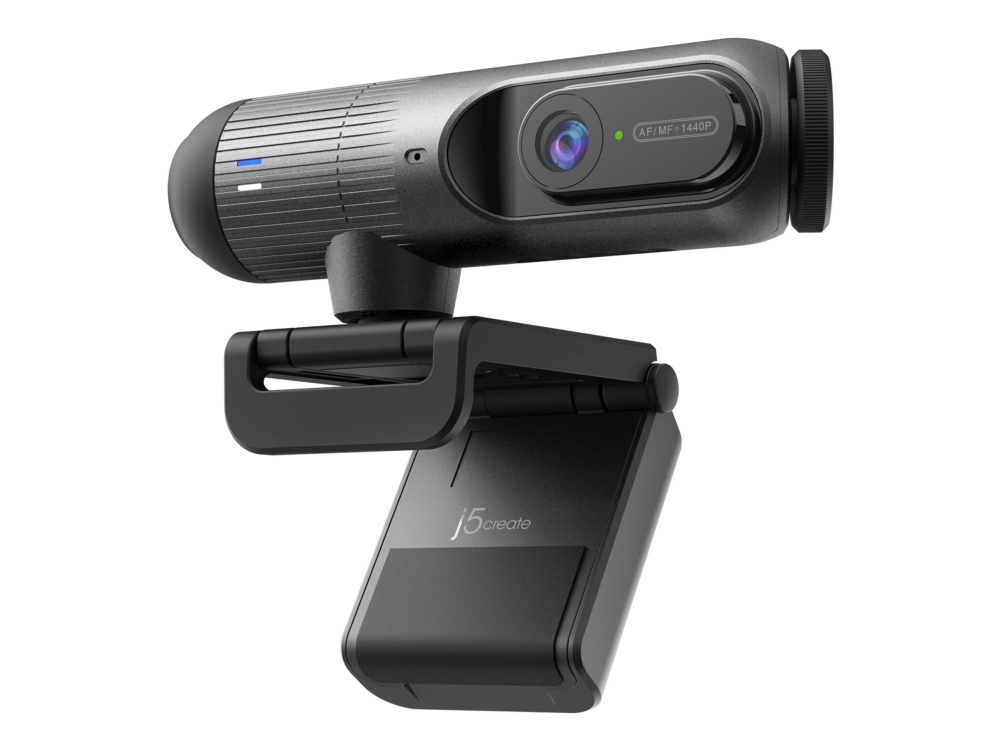 J5create Ai-Gesteuerte 2K-Webcam Mit Autofokus, 5 Mp, 2560 X 1440 Pixel, 2K Ultra Hd, 60 Fps, Usb-C, Schwarz