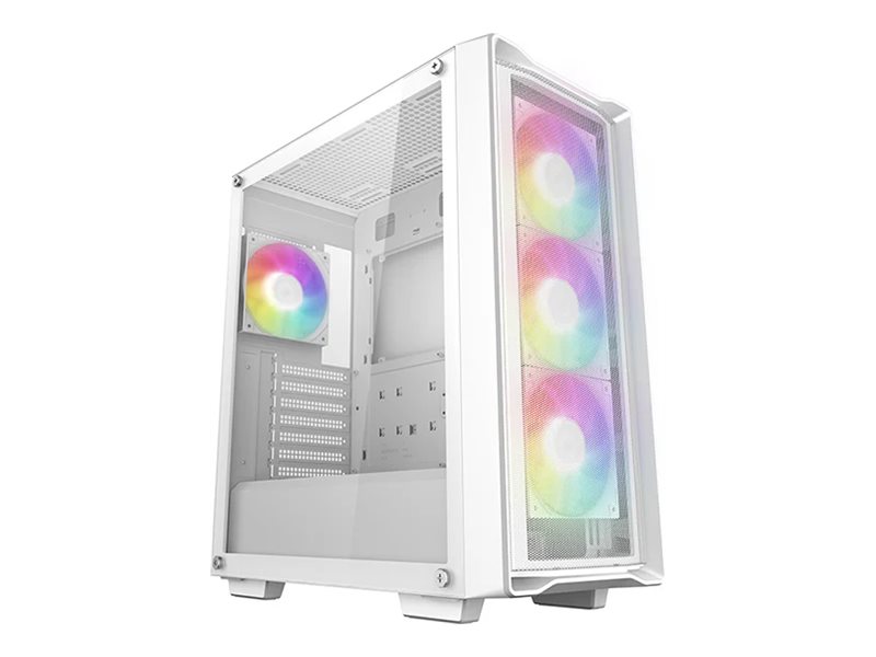 Deepcool Cc560 Mesh V2 Wh, Midi Tower, Pc, Weiß, Atx, Micro Atx, Mini-Itx, Acrylnitril-Butadien-Styrol, Spcc, Gehärtetes Glas, Gaming