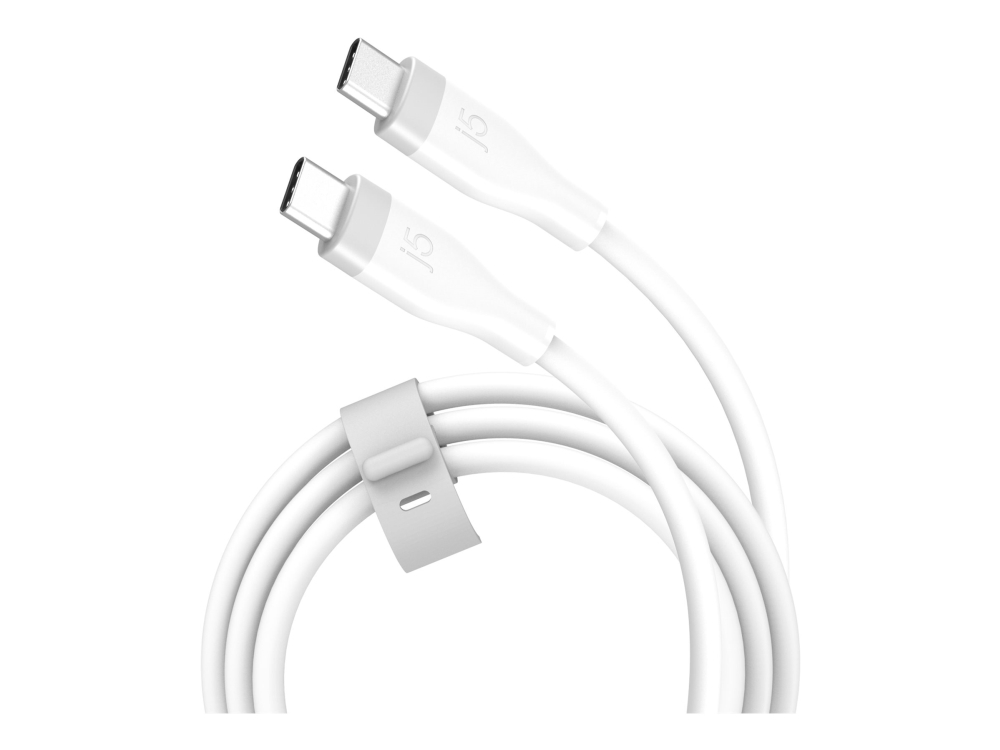 J5create 60-Watt-Usb-C -Schnellladekabel Aus Flüssig-Silikon, 1,8 M, Usb C, Usb C, 0,48 Gbit/S, Weiß