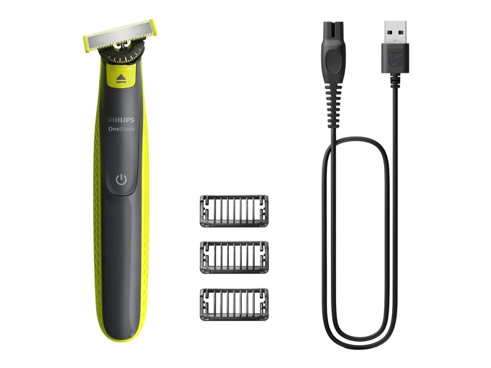Philips Norelco OneBlade OneBlade 360 QP2724/23 Face, Folierakapparat, Grå, Lime, QP210, QP220, QP230, QP610, QP620, QP410, QP420, Batteri, Nickel-metallhydrid (NiMH), inbyggd | Hårvård - Skägg- / Hårtrimmer - Skäggtrimmer | GameStuff