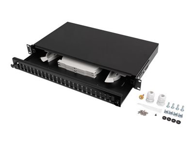 Lanberg Faseroptischer Switch 24Xsc Duplex / 24Xlc Quad Rack 19" 1U Schwarz + Zubehör