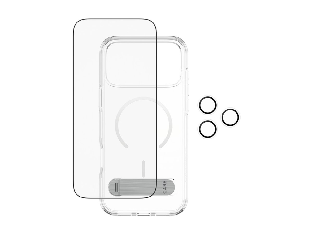 Care By Panzerglass 3-In-1 Kick Bundle - Bagsidecover Til Mobiltelefon - Magsafe-Kompatibilitet - Plastik - Med Panzerglass Skærmbeskytter Og Panzerg