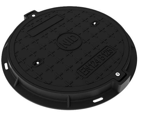 Dæksel/karm ø425 rund A15 komposit