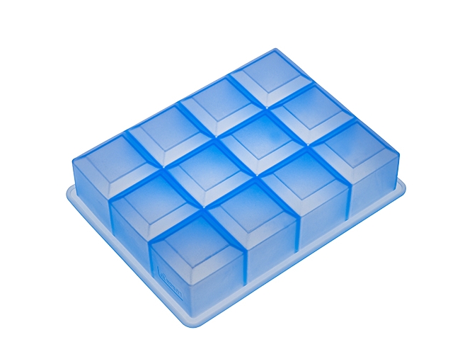 Lurch 00010465, 12 stk, Rektangulær, Isbakke, Blå, Silikone, -40 - 240 °C