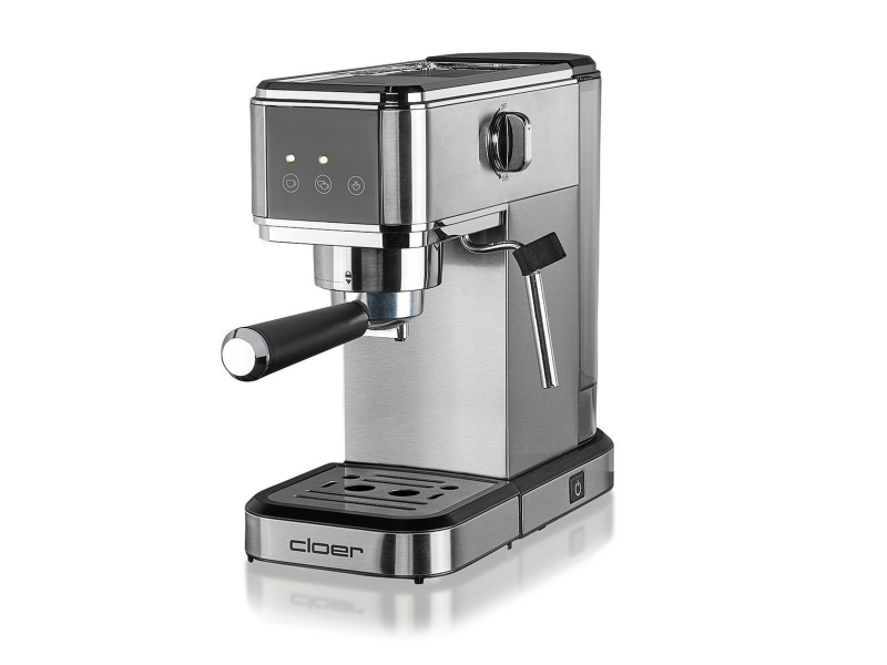 Cloer 5829, Espressomaskine, 1 L, 1350 W, Sort, Rustfrit Stål