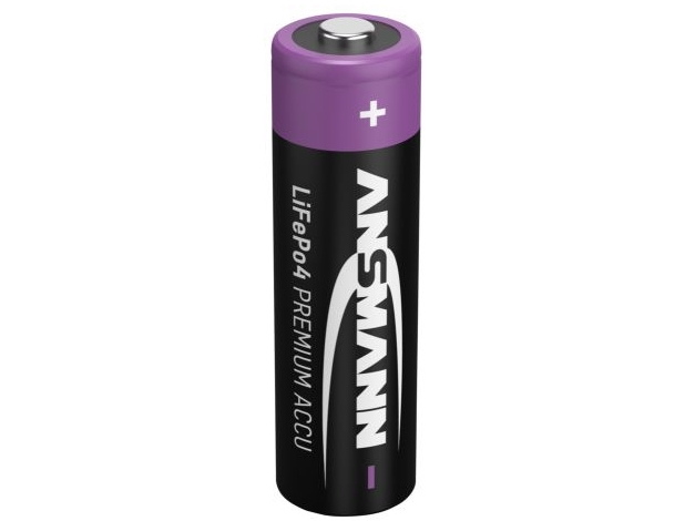 Ansmann 1300-0021, Genopladeligt Batteri, Aa, Lithium Jern Fosfat (Lifepo4), 3,2 V, 1 Stk, 500 Mah
