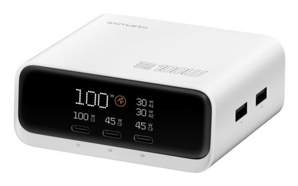 4Smarts 546100 Oplader Til Mobile Enheder Universal Hvid Ac Hurtig Opladning Intern
