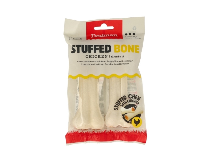Dogman Tugg Fyllt Med Kyckling 2p 12,5cm 12,5cm | Sällskapsdjur - Hund - Hundgodis | GameStuff