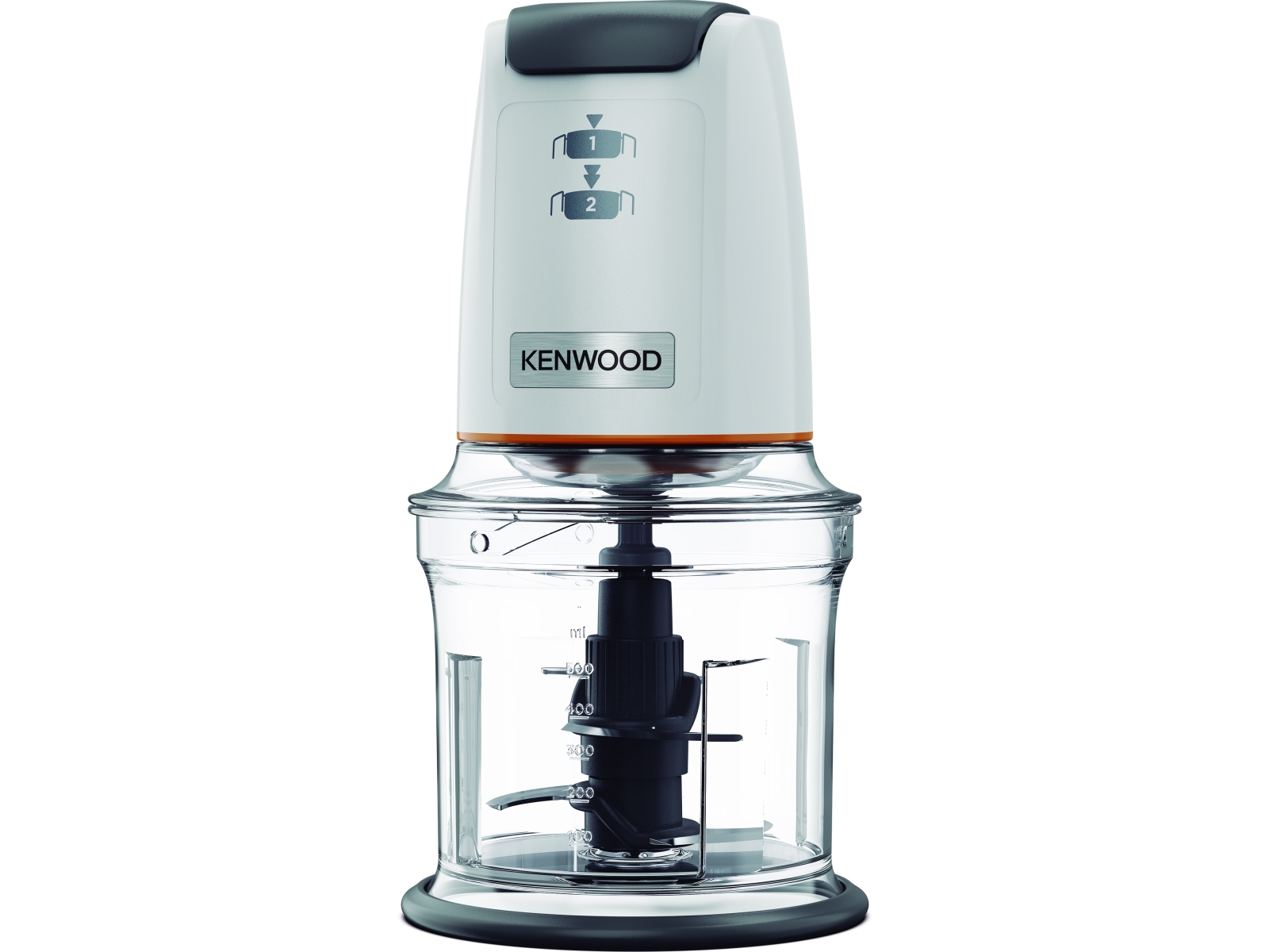 Kenwood Easy Chop Mini Chopper CHP61.000WH, 0,5 L, grå, hvid, plast, rustfrit stål, 500 W, 138,5 mm