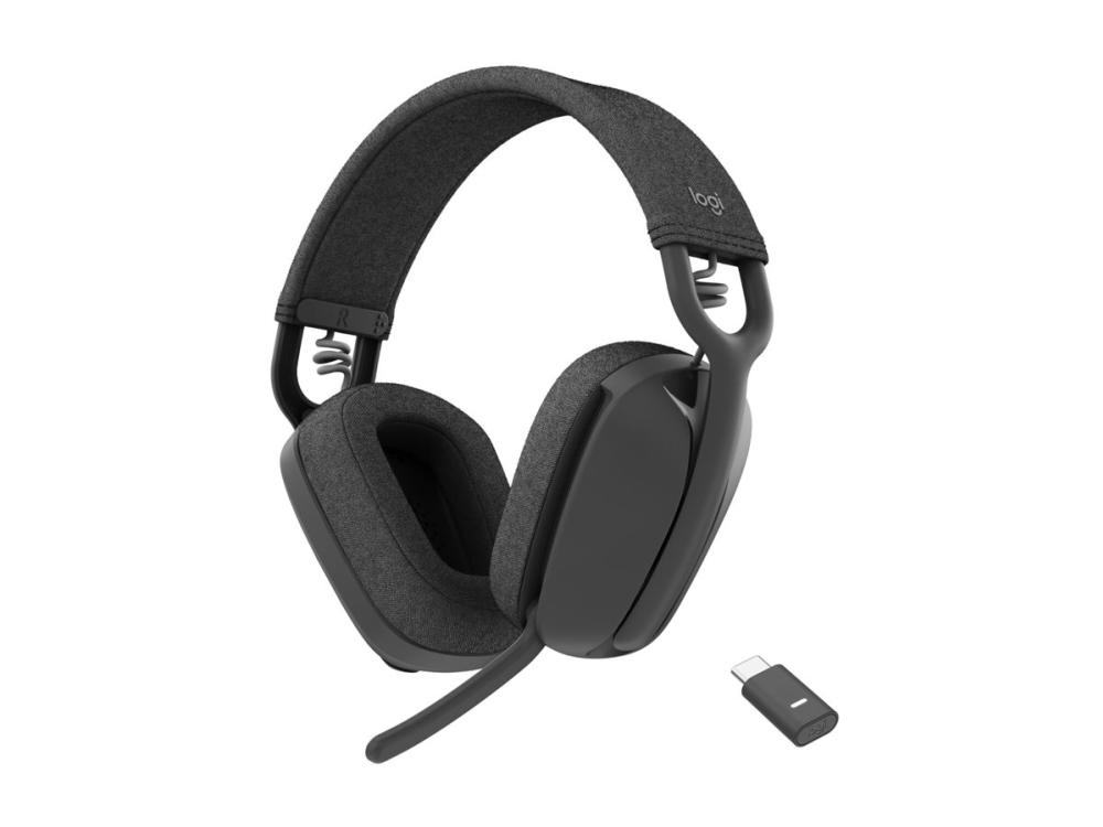 Logitech Zone Vibe Wireless - Headset - Fuld Størrelse - Bluetooth - Trådløs - Støjisolerende - Grafit - Certified For Microsoft Teams