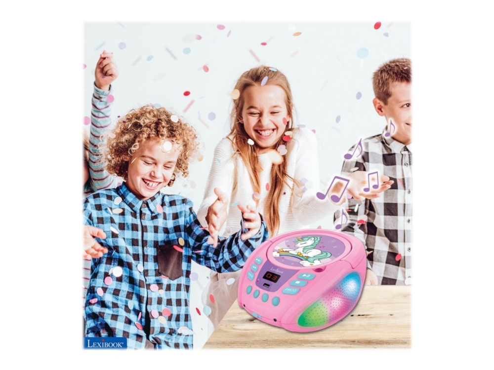 Enhörning Bluetooth bärbar CD-spelare med ljus och USB | TV, Ljud & Bild - Stereo - Bergsprängare | GameStuff