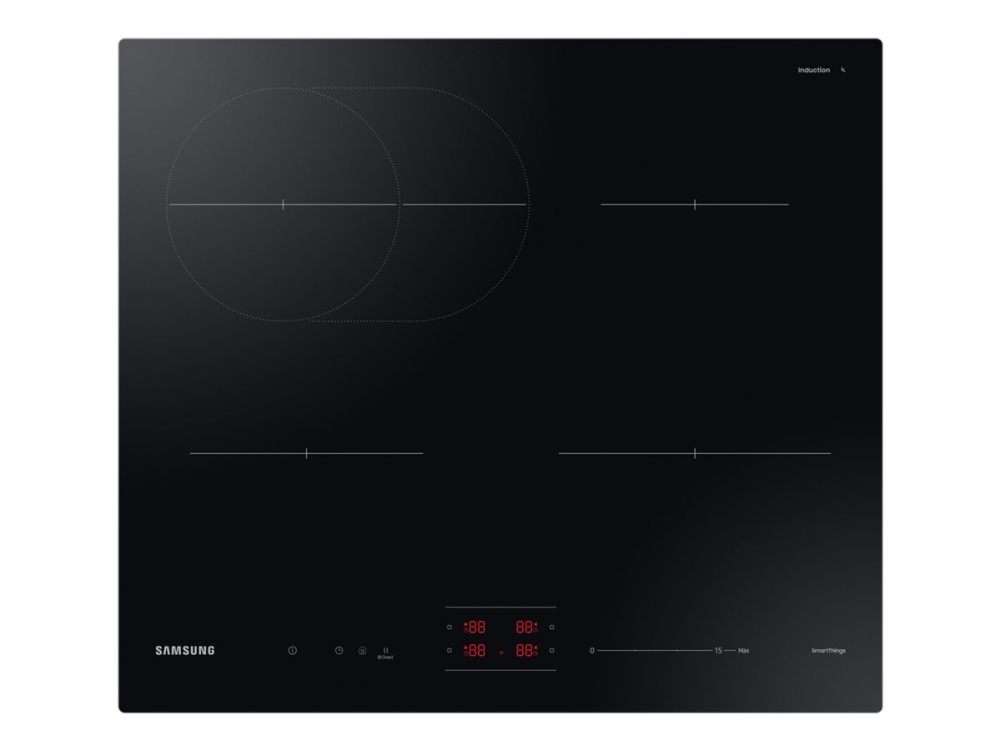 Samsung Nz64b4016fk, Schwarz, Integriert, 60 Cm, Zonen-Induktionskochfeld, Glaskeramik, 4 Zone(N)