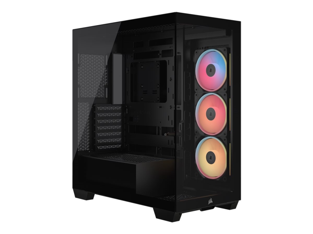 CORSAIR iCUE LINK 3500X LX-R RGB - Mid tower - utökad ATX - genomskinlig sidopanel (härdat glas) - ingen strömförsörjning (ATX) - svart - USB/ljud | Datorkomponenter - Datorchassin & Tilbeör - Alla Datorchassin | GameStuff