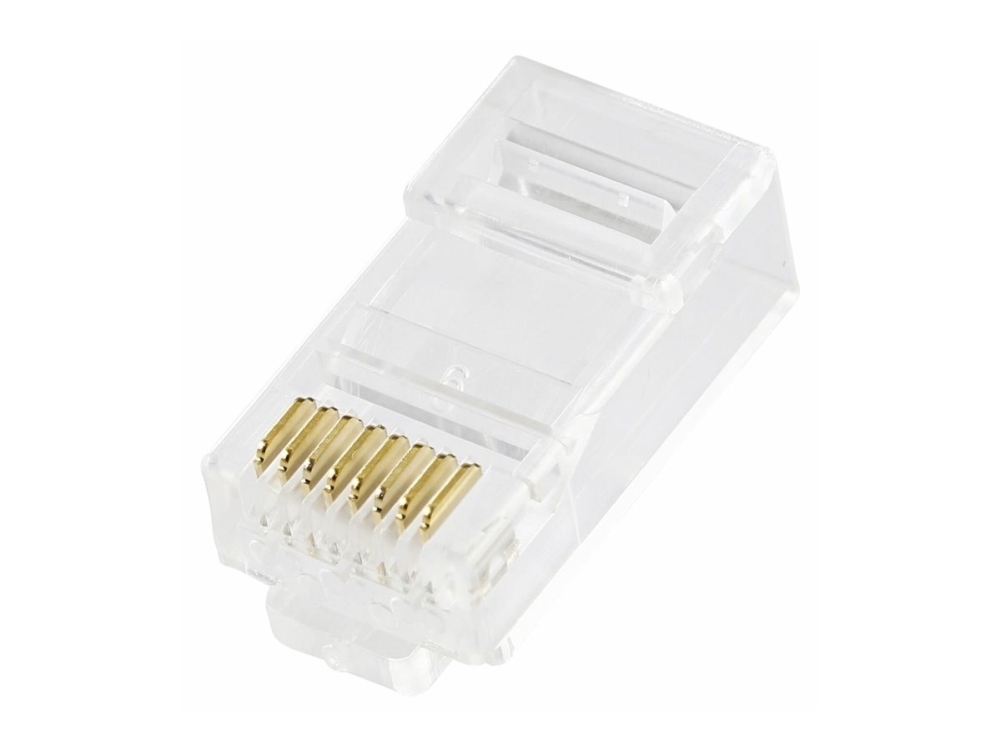 MicroConnect - Netværk-konnektor - RJ-45 (han) - UTP - CAT 5e - modulær - gennemsigtig (pakke med 100)