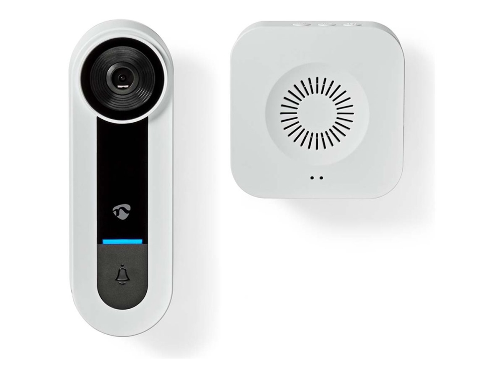 Nedis - SmartLife Video Dørtelefon | Wi-Fi | Strømforsyning | 1536x1536 | Cloud Storage (mulighed) / microSD (ikke inkluderet) / Onvif | IP65 | Med bevægelsessensor | Hvid - WIFICDP40CWT