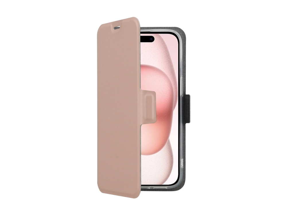 Screenor Clever - Flipomslag Til Mobiltelefon - Magsafe-Kompatibilitet - Økolæder, Termoplastisk Polyuretan (Tpu) - Rose - For Apple Iphone 17 Pro Ma