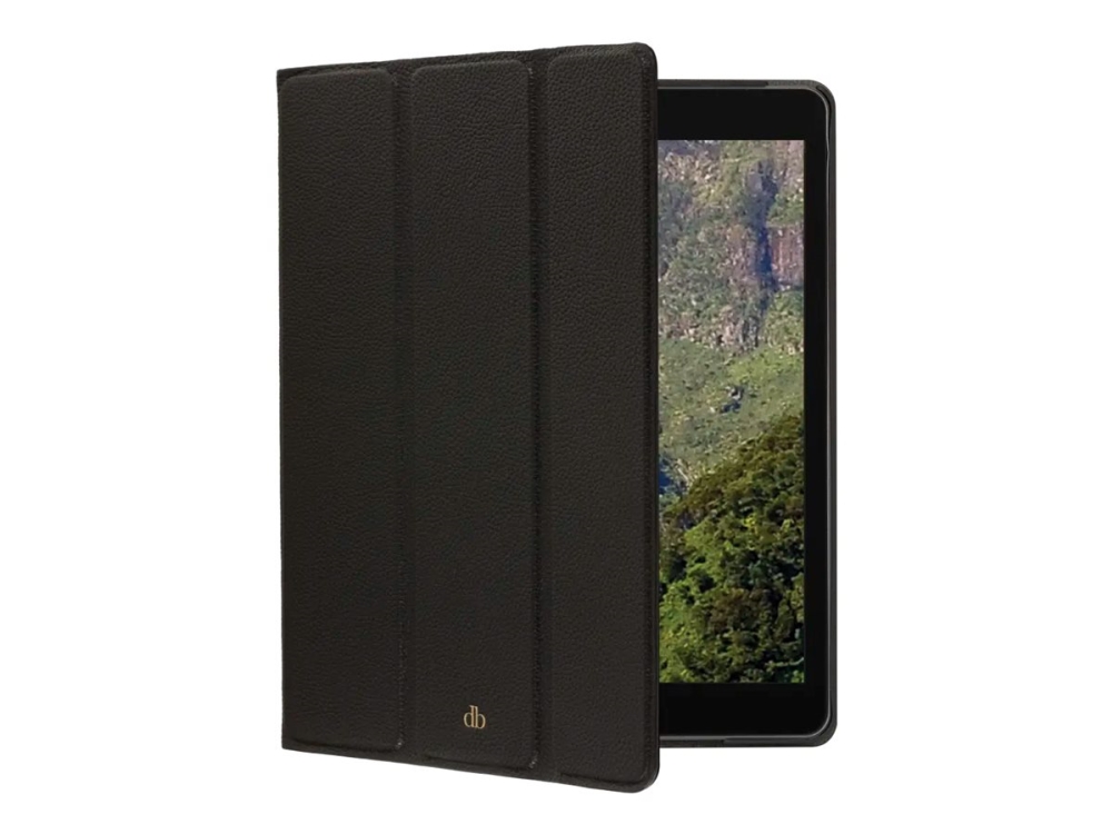 Dbramante1928 Milan - Flipomslag Til Tablet - Fuldkornet Stenet Læder - Natsort - 10.2" - For Apple 10.2-Inch Ipad (9. Generation)