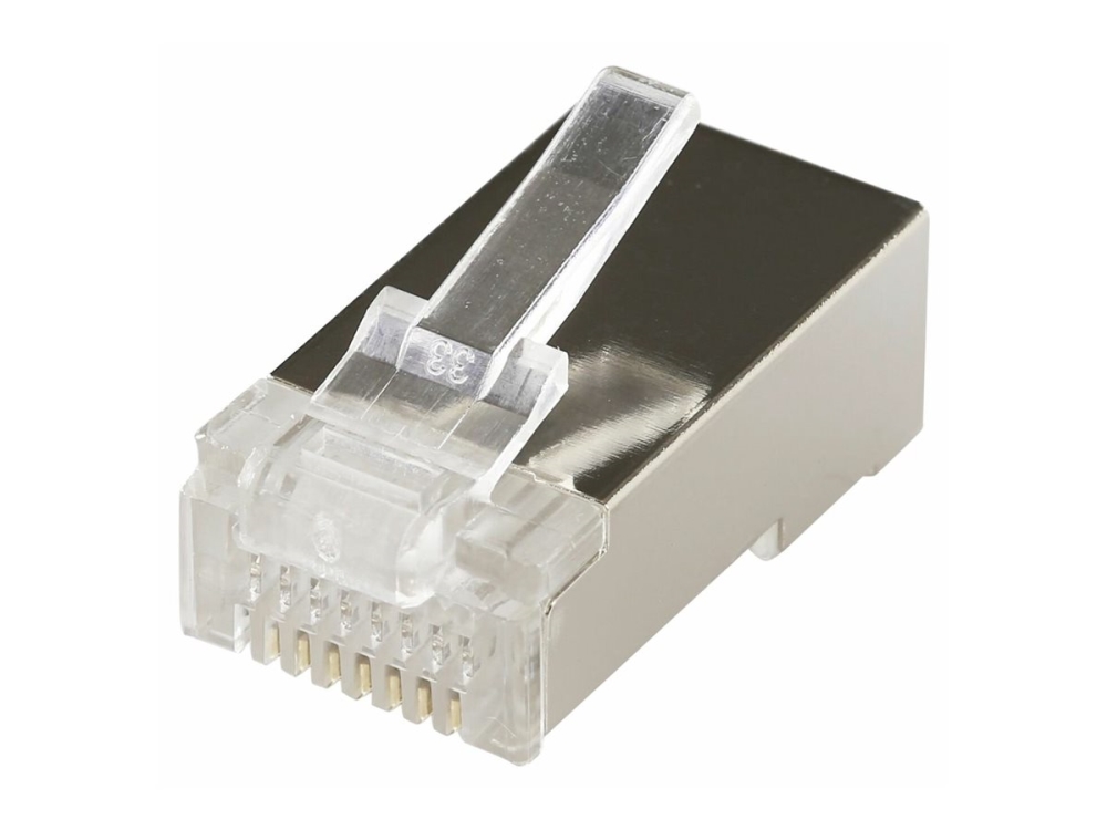 MicroConnect Easy Connector - Netværk-konnektor - RJ-45 (han) - FTP - CAT 5e - modulær - aluminium (pakke med 100)