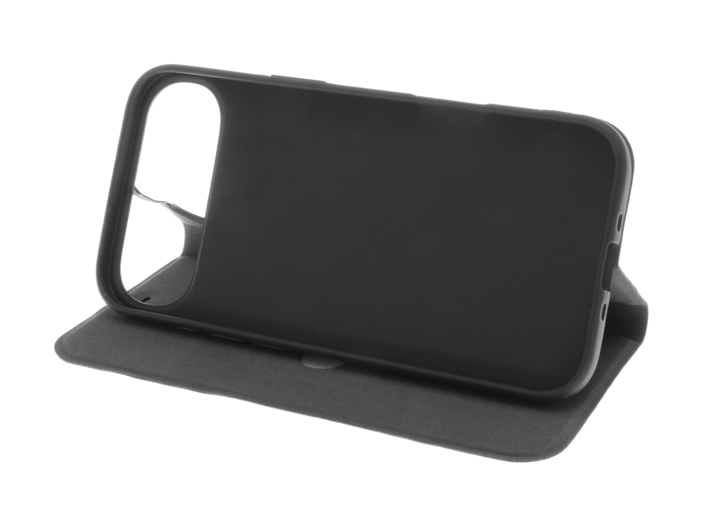 Insmat Easy - Flipomslag Til Mobiltelefon - Polyurethan, Pap+Papir, Termoplastisk Polyuretan (Tpu) Indre Etui, Økolæder - Sort - For Apple Iphone Air