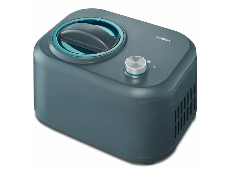 MEDION MD 10169, Glassmaskin med kompressor, 1 l, 1 hoar, Blå, 60 min, Gjuten aluminium | Köksapparater - Juice, is och vatten - Ismaskiner | GameStuff