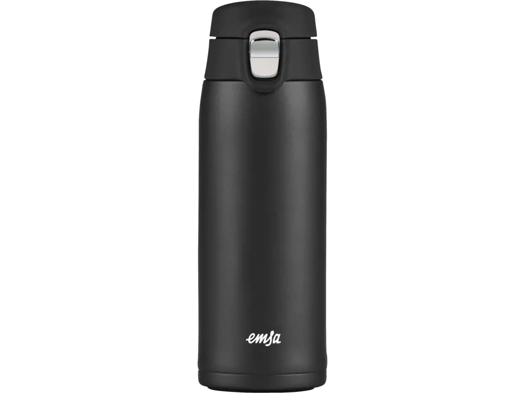 emsa Isolerad dricksflaska LIGHT MUG, 0,4 liter, svart 100% läckagesäker, tunn och lätt form, endast 193 g, - 1 st (N2151700) | Köksutrustning - lunch - termos mugg | GameStuff