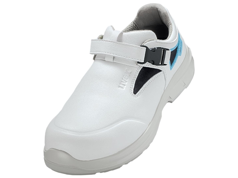Uvex 67312, Unisex, Voksen, Sikkerhedssko, Hvid, ESD, FO, S1, Spændelukning, Hook-and-loop-lukning