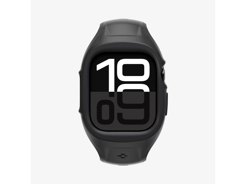 Spigen Liquid Air Pro, Etui + Bånd, Smartwatch, Sort, Apple, Apple Watch 10 (46Mm), Silikone