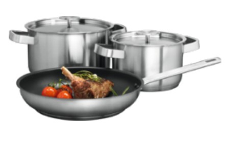 AEG A3SS, Rostfritt stål, Rostfritt stål, Rostfritt stål, Rostfritt stål, Rostfritt stål, Keramiska, gas, halogen, Induktion, Gjutjärnsplattor | Köksutrustning - Grytor & pannor - Grytset | GameStuff