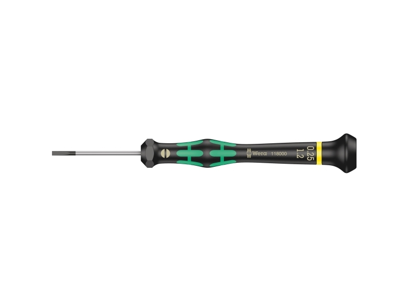 Wera 2035 elektronik-skruetrækker til lige kærv, 0.25 x 1.2 x 40 mm