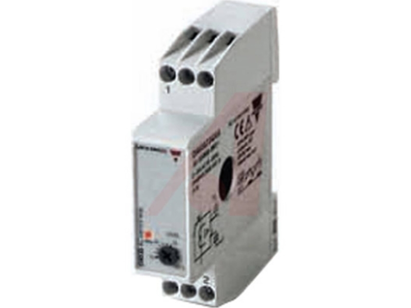 CARLO GAVAZZI Strömtransformator 5-50 AAC, sidokabelgenomföring, transistorutgång, 40VDC/100 mA, justerbar tröskel, montering på DIN-skena