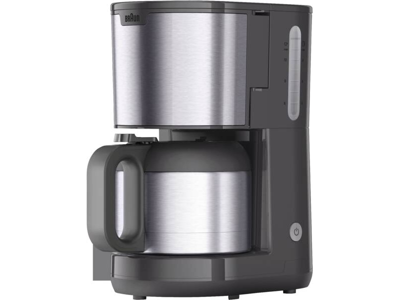 Braun Idcollection Kf 1505 Gy, Filter Kaffemaskine, 1,2 L, Malet Kaffe, 1000 W, Sort, Rustfrit Stål