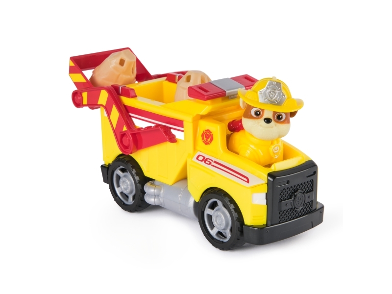 Paw Patrol Fire Rescue: Rubble Rescue Fire Dump Truck With Action Figure, Projectiles, And Toy Truck, Kids Toys For Boys &Amp Girls Ages 3 And Up
