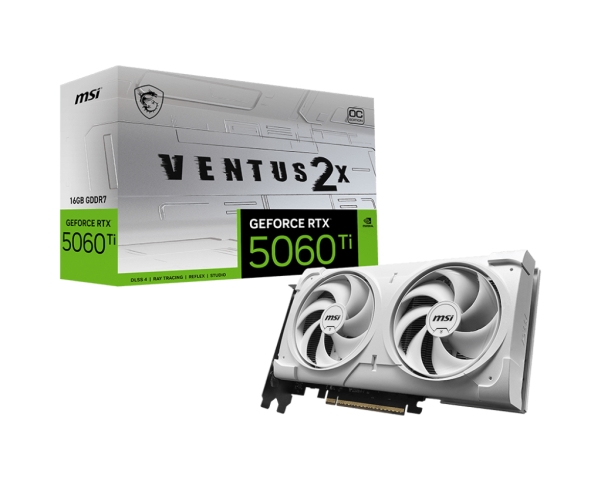 MSI VGA 16GB RTX5060TI VENTUS 2X OC HVID 3xDP/HDMI GeForce RTX 5060 Ti 16G VENTUS 2X OC HVID