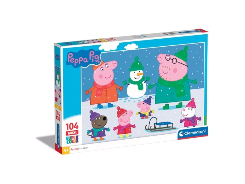 Clementoni Peppa Pig Supercolor 104 Maxi, 104 Stk, Tegnefilm, 4 År