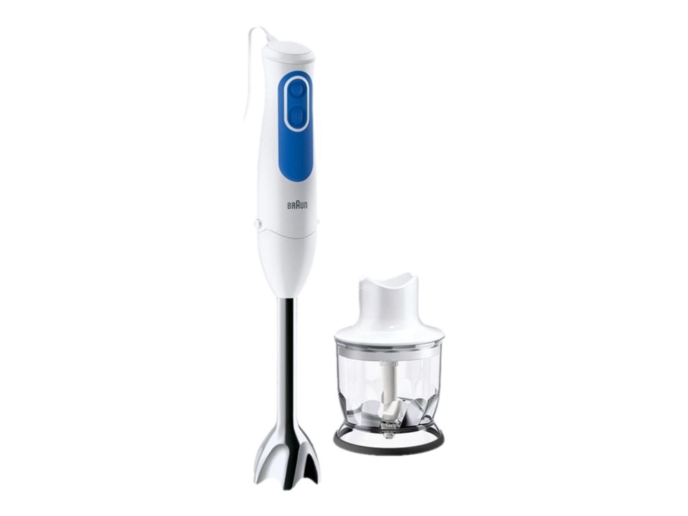 Braun Mq 3020, Tischplatten-Mixer, 0,35 L, 700 W, Blau, Weiß