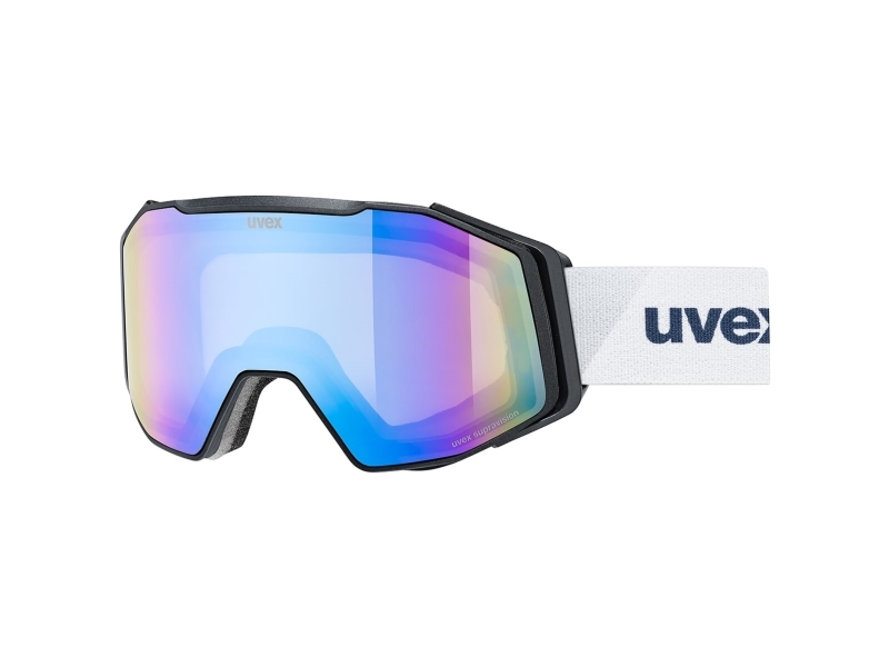 UVEX GOGGLES GRAVITY FM BLACK MATT DL/BLUE ON GREEN-CLEAR S2 (S5505412350) - Uni