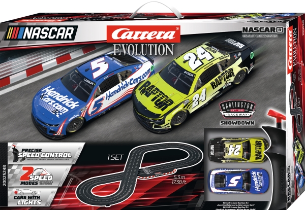 Carrera Nascar Darlington Showdown, Racerkøretøj Og Banesæt, Carrera Evolution, 8 År, Flerfarvet