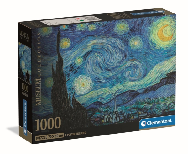 Clementoni Puslespil Hqc Museum - The Starry Night C, 1000 Brikker