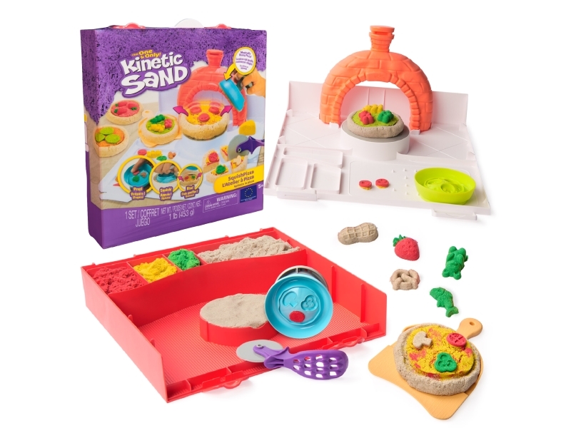 Kinetic Sand , Squishpizza Rising Pizza Oven Playset With 1Lb Play Sand & 5 Tools, Play Food Arts & Crafts, Holiday Gifts & Stocking Stuffers For Kid
