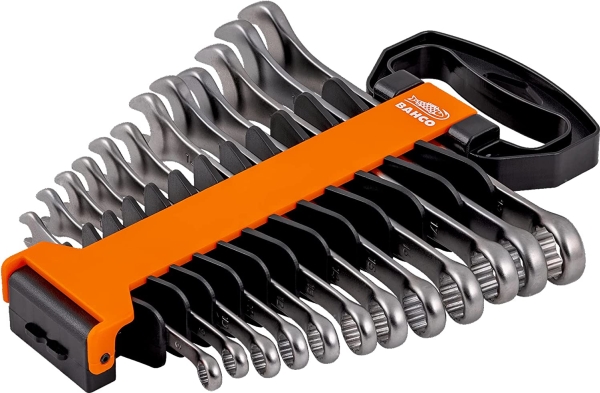 Bahco ringnyckelsats 8-19 - 111m/sh12, gaffelvinkel 15gr, sats om 12 delar | Verktyg & Verkstad - Handverktyg - Skiftnyckel | GameStuff