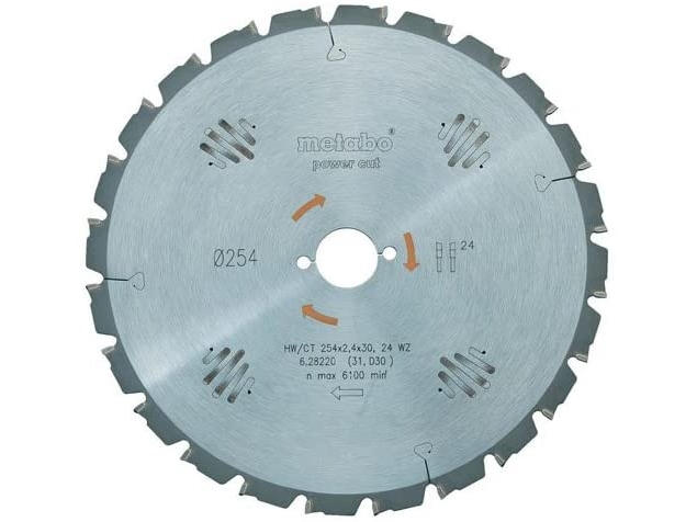 Metabo ?628222000, Spånplade, Hårdt Træ, Mdf, Krydsfiner, Blødt Træ, 25,4 Cm, 3 Cm, 1,8 Mm, 2,4 Mm, Metabo